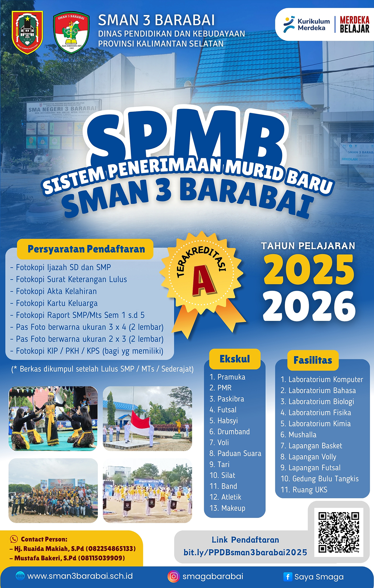 Pengumuman Hasil Seleksi Sistem Penerimaan Murid Baru (SPMB) SMAN 3 Barabai Tahun Pelajaran 2025 / 2026